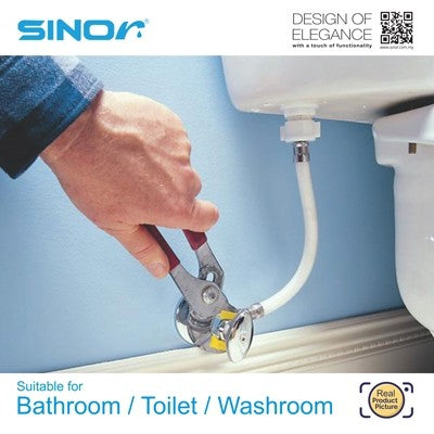 PVC Reinforced Flexible Hose 72 Inches Toilet Connector WC PVC Inlet Reinforced High Pressure Flexible Connection Braided Hose