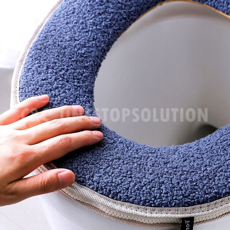 Toilet Seat Cushion Pads Soft Warmer Mat Washable Soft Warmer Mat Cover Pad Cushion Tudung Duduk Mangkuk Tandas