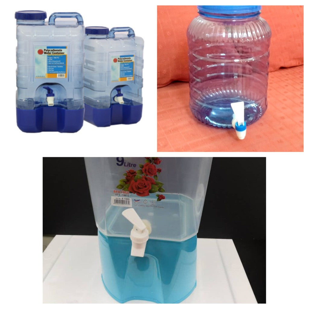 PVC Water Tap Replacement for Water Dispenser Jar Jug Berkas Tong Air Water Cooler Replacement Faucet Blue