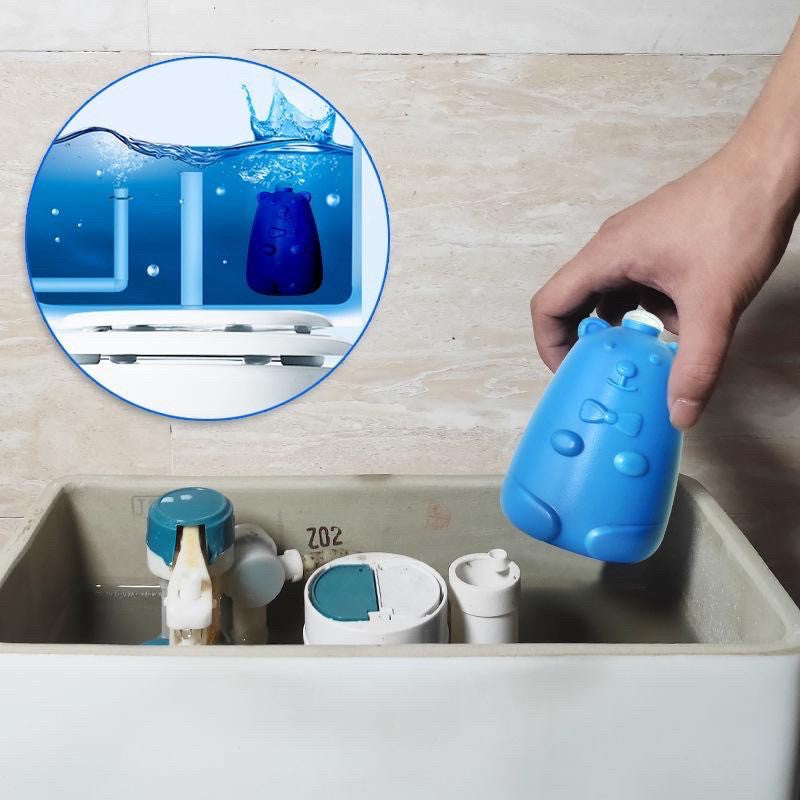 Toilet Flush Toilet Bowl Cleaner Blue Grizzly Bear Cleaner Deodorant Cleaning Agent Aromatic Smell 150g