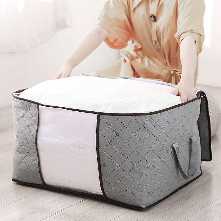 Non-Woven Large Clothes Storage Bag with Handle Waterproof Travel Bag Curtains Bag 60*35*40 Cm