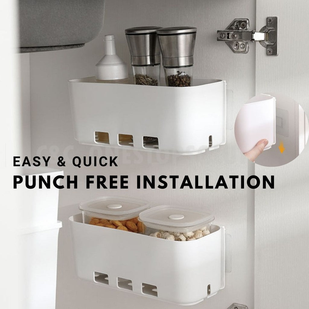 Under Cabinet Shelf Pull Out Storage Basket Multipurpose Storage Box White Wardrobe Organizer OFFICE KITCHEN BATHROOM