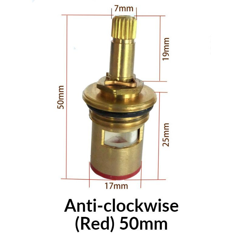 1/2 Inches Premium Quality Faucet Valve Replacement Brass Cartridge Water Tap Kitchen Faucet Sink Tap Basin Tap Quarter Turn