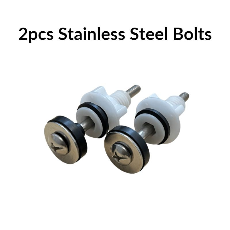 C&C Stainless Steel Toilet Tank Screw Fixings Close Coupled Screw Plastic Bolts Top Fix Universal Nut WC Blind Hole Tank