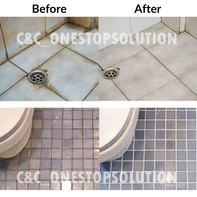 C&C Floor Tile Cleaner Spray Multi-Purpose Foam Cleaner Ceramic Tile Cleaner Stain Remover Powerful Cleaning Agent