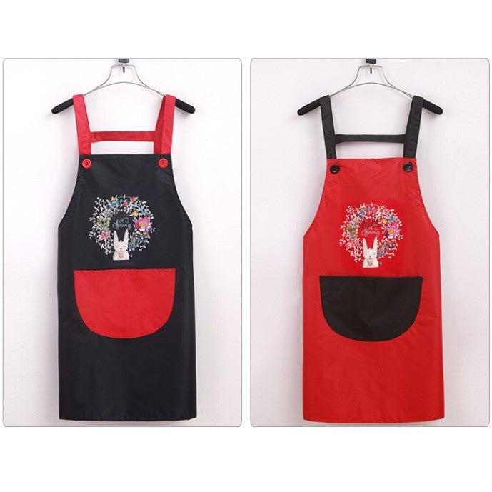 Kitchen Waterproof Apron Anti-Oil Sleeveless Apron Rabbit apron Bear apron Lace up apron H-style apron