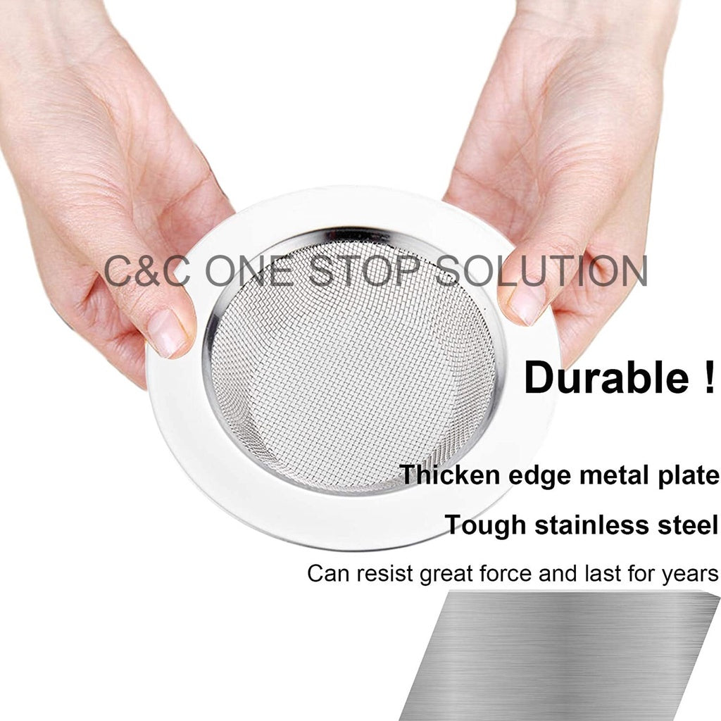 C&C Stainless Steel Sink Filter Sink Strainer Drainer Drain Filter Kitchen Strainer Bekas Penapis Air Sinki