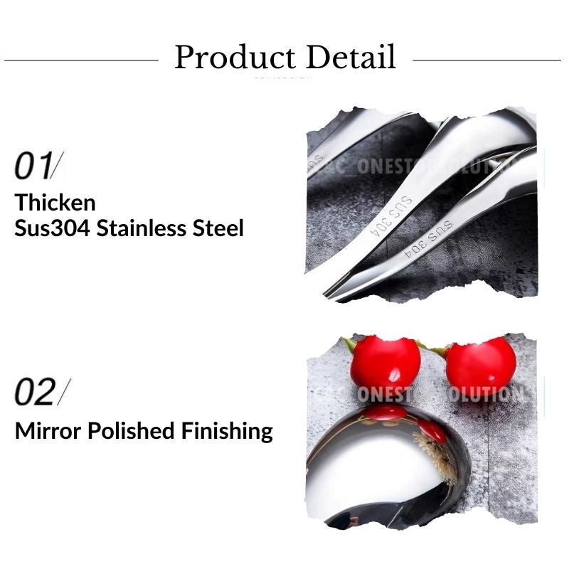 C&C SUS 304 Stainless Steel Spoon Thicken Dinner Spoon Table Spoon Dessert Spoon Tableware Cutlery Sudu Tebal Sudu Sup