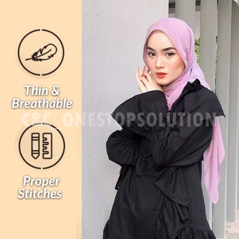 C&C Premium Shawl Eyelash Chiffon High Quality Heavy Chiffon Eyelash Chiffon Crepe Eyelash Shawl Borong Murah Tudung
