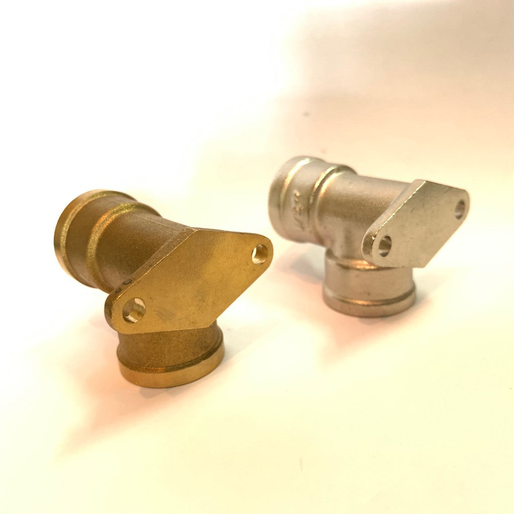 Brass Wall Plated 1/2 Inches Threaded Elbow Silver Copper