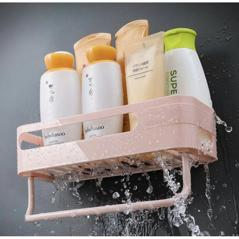 C&C 3pcs/Set Strong Suction Storage Wall Rack Bathroom Kitchen Mounted Basket Holder Rak Sabun