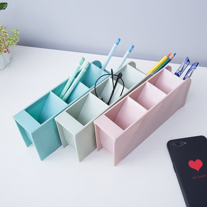 Multipurpose Insertion Pen Holder Creative Plastic Pen Holder Desktop Storage Stationery Organizer Cosmetic Organizer