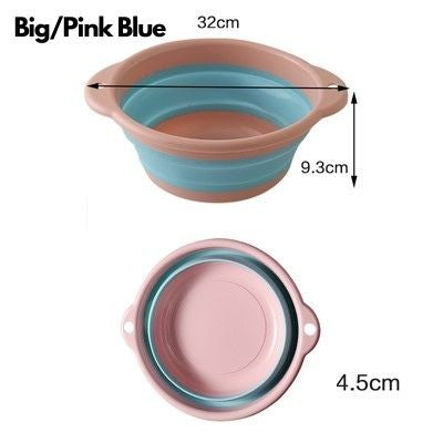 TRAVEL Multipurpose Foldable wash basin Portable Household Large Collapsible Travel Face Washing Bucket Dish Tub