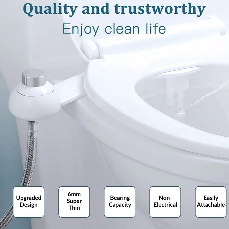 C&C Non-Electrical Bidet Toilet Seat Attachment Water Spray Modern Intelligent Water Sprayer Bathroom