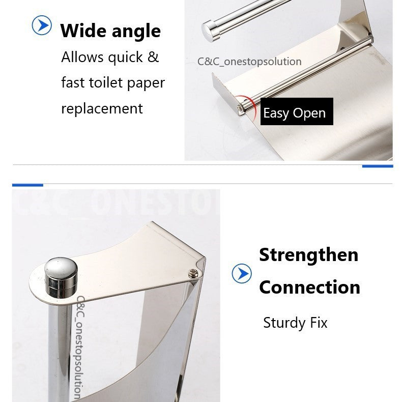 PREMIUM 304 Stainless Steel Toilet Paper Holder Bathroom Toilet Paper Holder Stainless Steel Paper Roll Holder Toilet