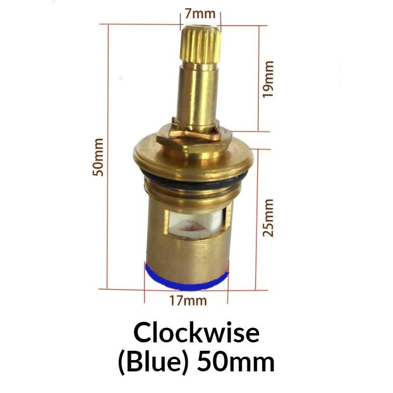 1/2 Inches Premium Quality Faucet Valve Replacement Brass Cartridge Water Tap Kitchen Faucet Sink Tap Basin Tap Quarter Turn