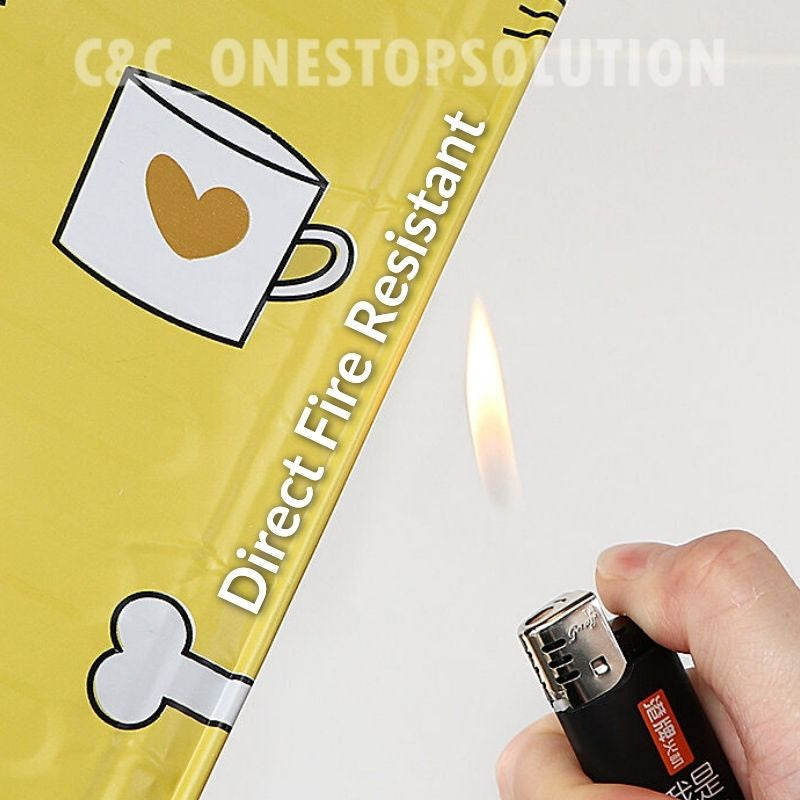 C&C Foldable Oil Splash Guard Aluminum Foil Heat Resistance Gas Stove Shield Washable Stove Cover Pelindung Dapur Gas
