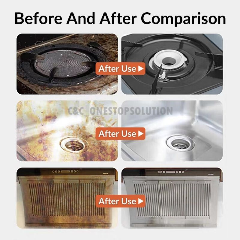 C&C 500ml Kitchen Magic Degreaser Cleaner Spray Kitchen Oil Stain Cleaner Pencuci Buih Dapur