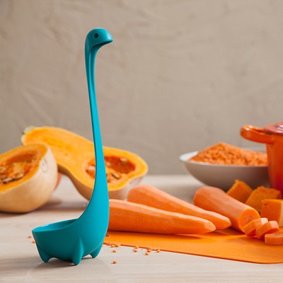 Creative Dinosaur Long Handle Stand-up Soup Spoon Toughened Nylon Lake Monster Modeling Ladle Food safe