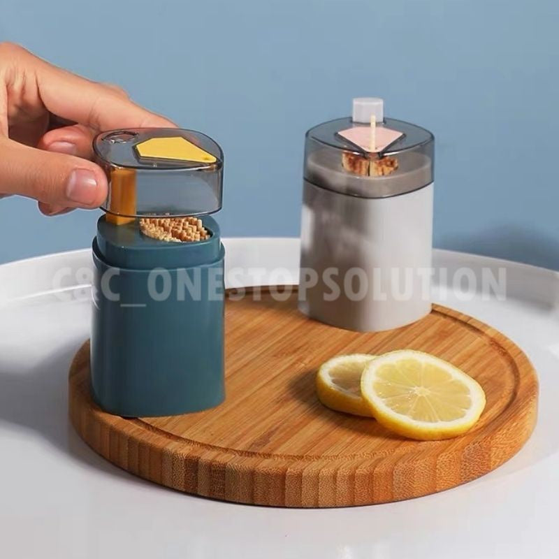 C&C Automatic Toothpick Storage Box Tooth Pick Holder Dispenser Kitchen Restaurant Clean Anti Dust Gorik Gigi