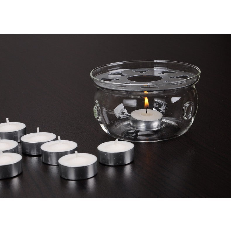 C&C PREMIUM Borosilicate Glass Tea Warmer with Candle Universal Tea Pot Warmer 5.2 inch 13 cm diameter
