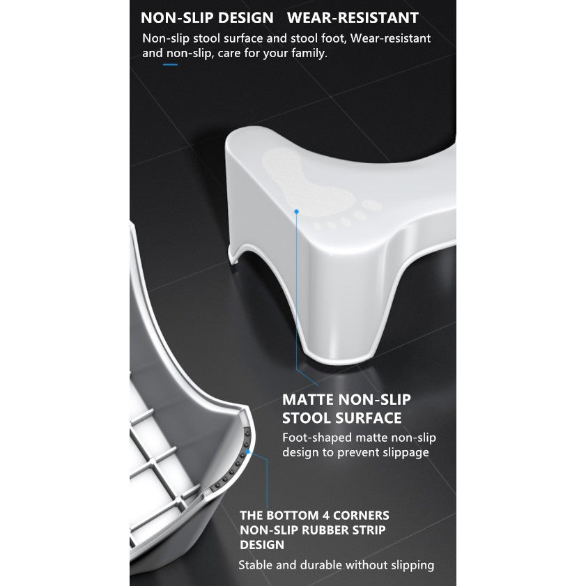 C&C Thick Adult Non-slip Foot Stool Squat Toilet Stool Squatty Potty Bathroom Toilet Stool Sit Seat Kerusi tandas