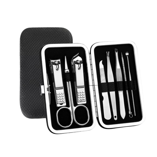 8pcs Manicure Set Pedicure Set Stainless Steel Travel Hygiene Kit Nail Clipper Earpick Cutter Scissors Pengetip Kuku