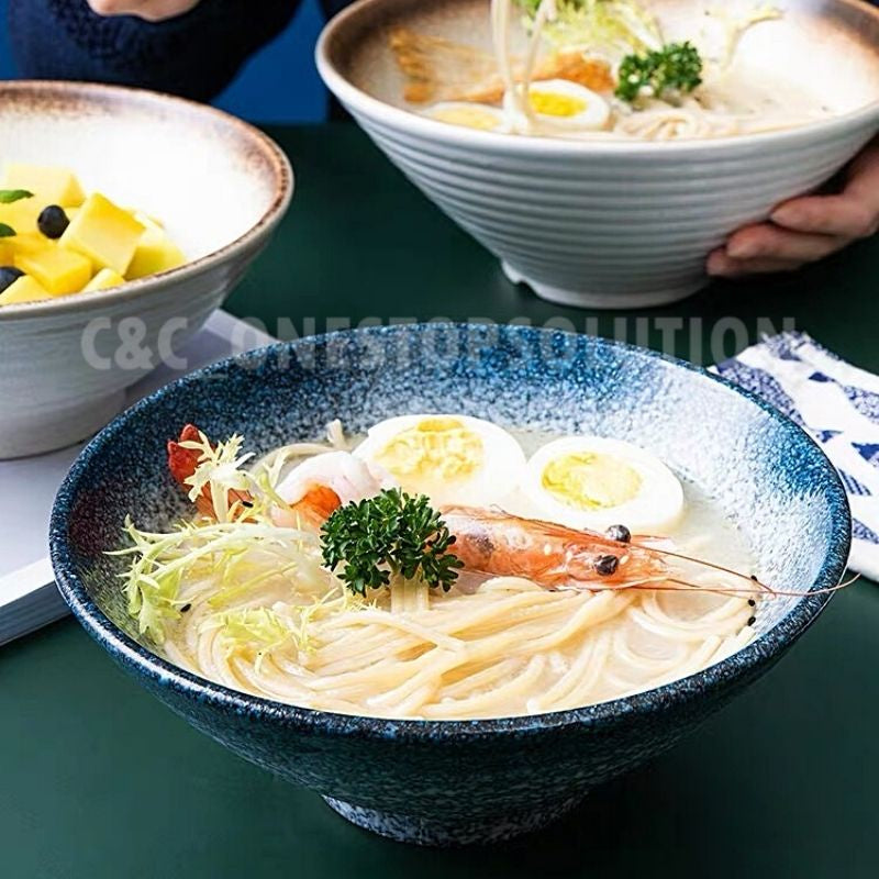 C&C Japanese Ramen Ceramic Bowl Tableware Japanese Tableware Home Restaurant Kiln Ceramic Rice Bowl Seramik Mangkuk