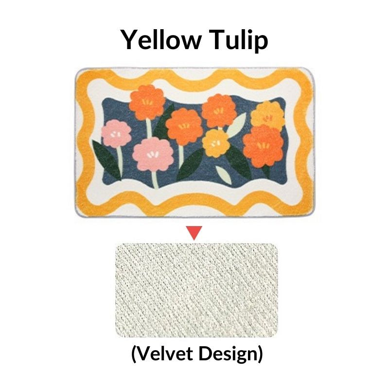Non-Slip Carpet Velvet Carpet 5D / Floor mat / Rugs/ Carpets 60X40 CM Mediterranean Style Nordic Style
