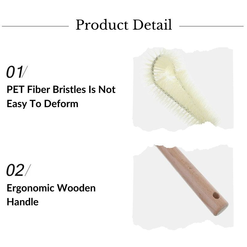 C&C Bottle Brush Cleaning Tools Berus Botol Cawan Nylon Brush Long Wooden Handle Cup Brush Baby Bottle Brush Kitchen