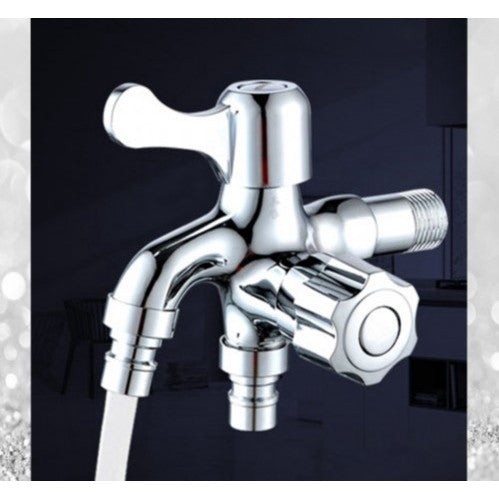 Atocco Two Way Bib Tap Wall Mounted Kitchen Bathroom Tapware Ketuk Bib Dua Hala 105mm x 140mm x 60mm 266g