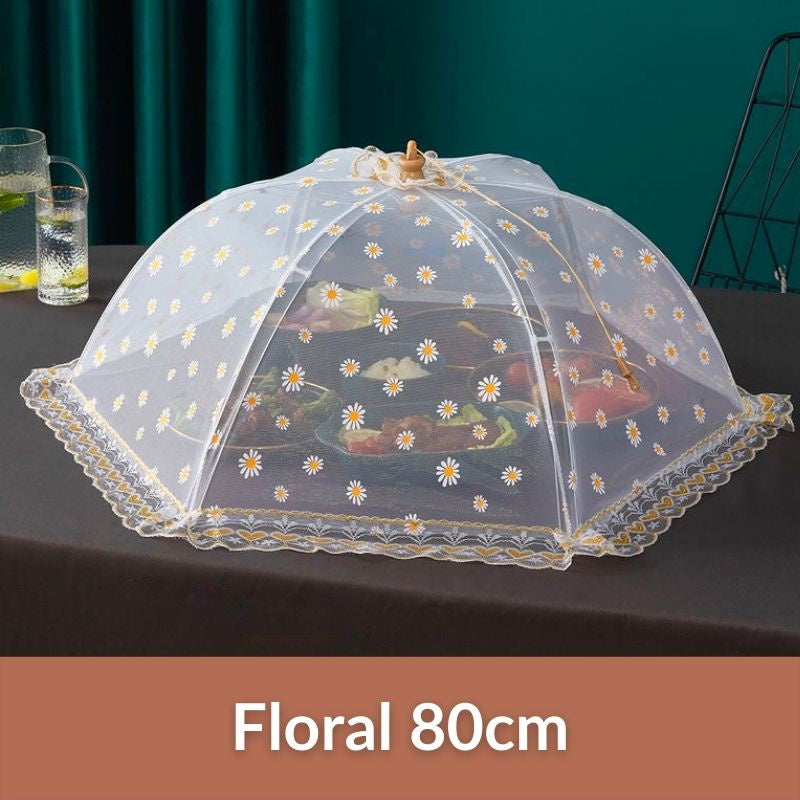 C&C Local Foldable/ Breathable Vintage Food Cover Umbrella Design Mesh Lace Tudung Saji Moden Table Dishes Cover