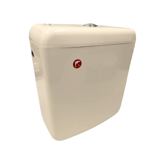 Toilet Water Tank Single Push Button - Ivory