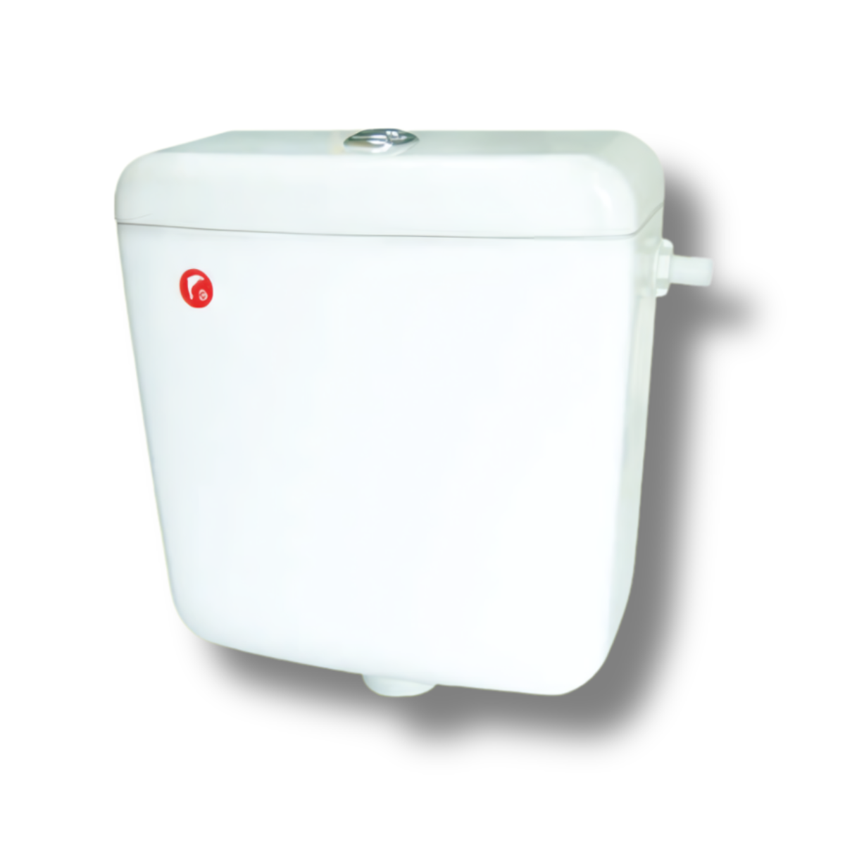 1 SET CJ Toilet Water Tank Plastic Cistern Push Button Single Flush Mid/Low Level 40mm 6 Litre White CJPC1000HL