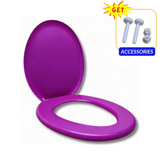 Toilet Seat Cover With Screw - Purple