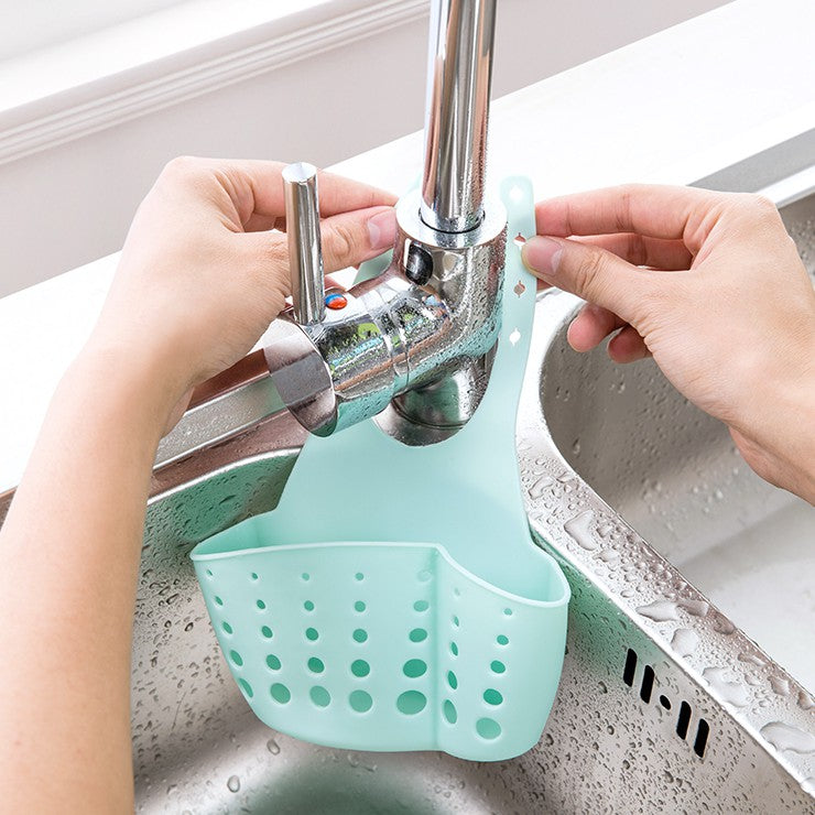 USEFUL Sink Saddle Sponge Storage Hanging Basket Drainer for Kitchen Sink