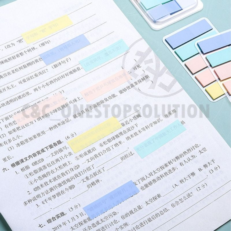C&C 100pcs Colorful Sticky Note Memo Pad Lable Sticker Bookmarks Notepad School Office Stationery