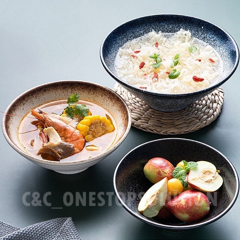 C&C Japanese Ramen Ceramic Bowl Tableware Japanese Tableware Home Restaurant Kiln Ceramic Rice Bowl Seramik Mangkuk