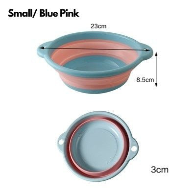 TRAVEL Multipurpose Foldable wash basin Portable Household Large Collapsible Travel Face Washing Bucket Dish Tub