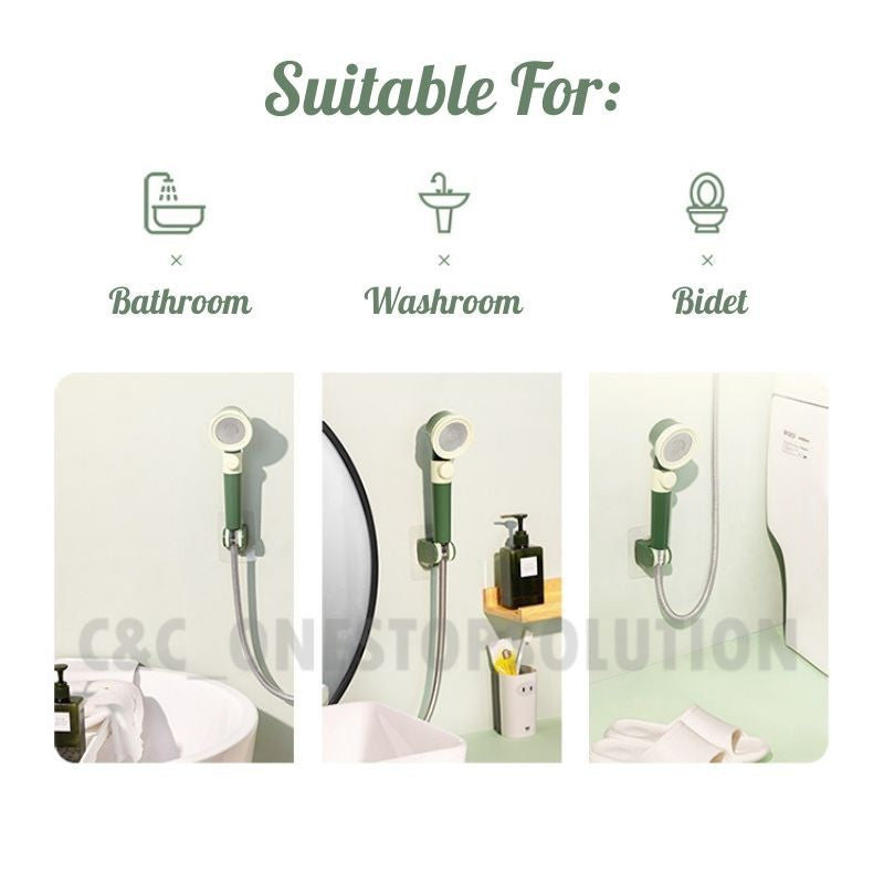 Nordic Hand Shower Head 4 Modes Hand Shower High Pressure - 4 Modes Water Saving Shower Head Set for Bathroom
