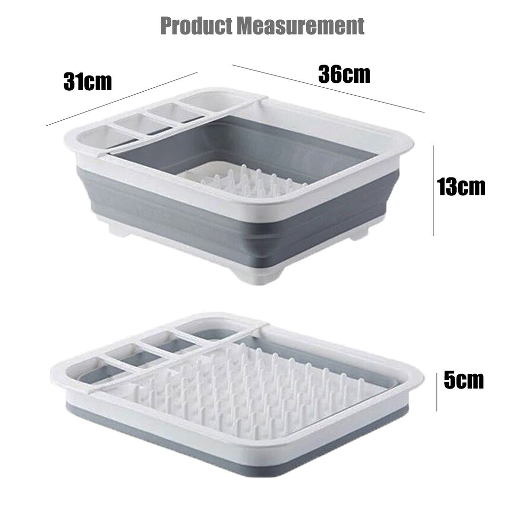 Foldable Dish Drying Rack Kitchen Collapsible Dish Drainer Storage Tableware Drainer Board Tableware