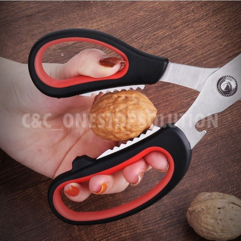 C&C BBQ Scissors Curve Shears Kitchen Scissors Multifunction Heavy Duty Scissors Gunting Dapur
