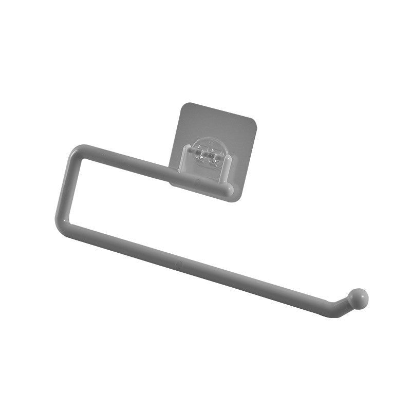 C&C Adhesive PP Kitchen Towel Hanger Rack Toilet Paper Roll Holder Cabinet Rag Hanging Holder Bathroom Organizer shelf