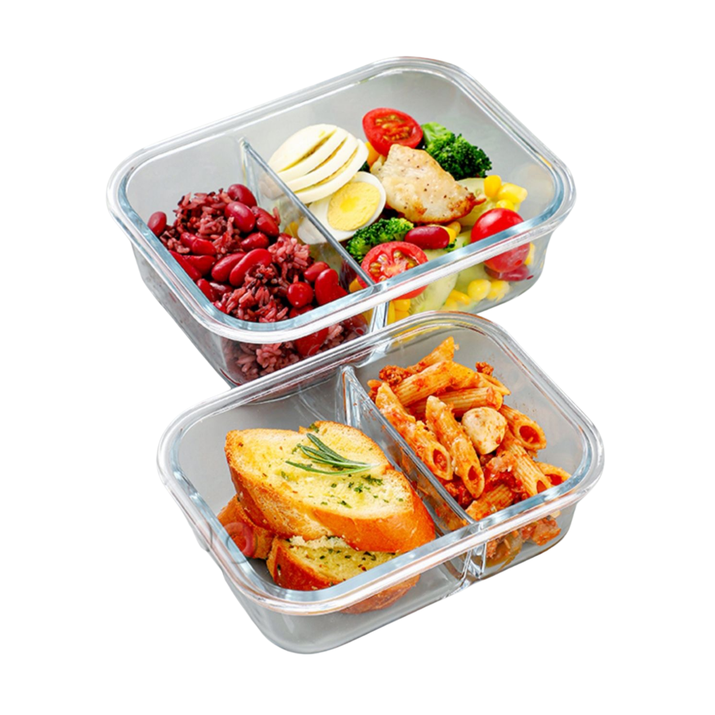 Air-Tight Rectangular Tupperware Microwave Heat Resistant Borosilicate Glass Container Food Storage Lunch Box Glasslock