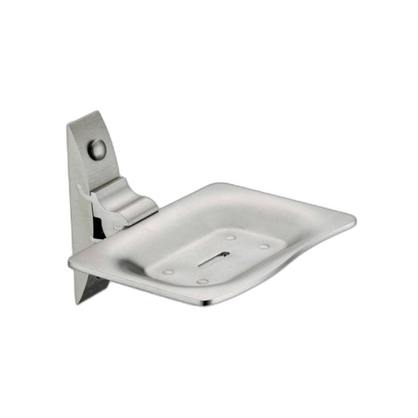 ALUMINIUM SOAP DISH HOLDER WALL HUNG - SILVER / BLACK