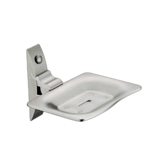 ALUMINIUM SOAP DISH HOLDER WALL HUNG - SILVER / BLACK