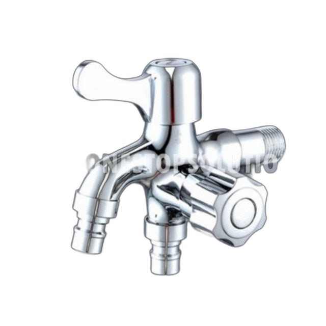 Atocco Two Way Bib Tap Wall Mounted Kitchen Bathroom Tapware Ketuk Bib Dua Hala 105mm x 140mm x 60mm 266g