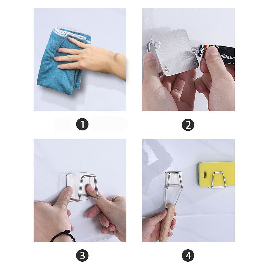Adhesive Sponge Holder Stainless Steel Kitchen Sink Multifunctional Drain Drying Rack Storage Hanger Sink Organizer Sink