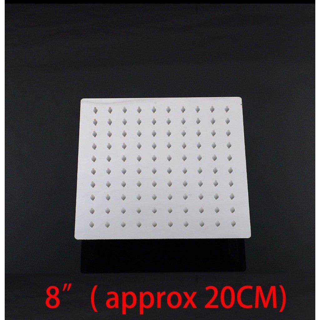 HIGH QUALITY 304 STAINLESS STEEL SHOWER HEAD ROUND SHOWER HEAD SQUARE WITH SHOWER ARM SET 6INCH/8INCH SHOWER HEAD