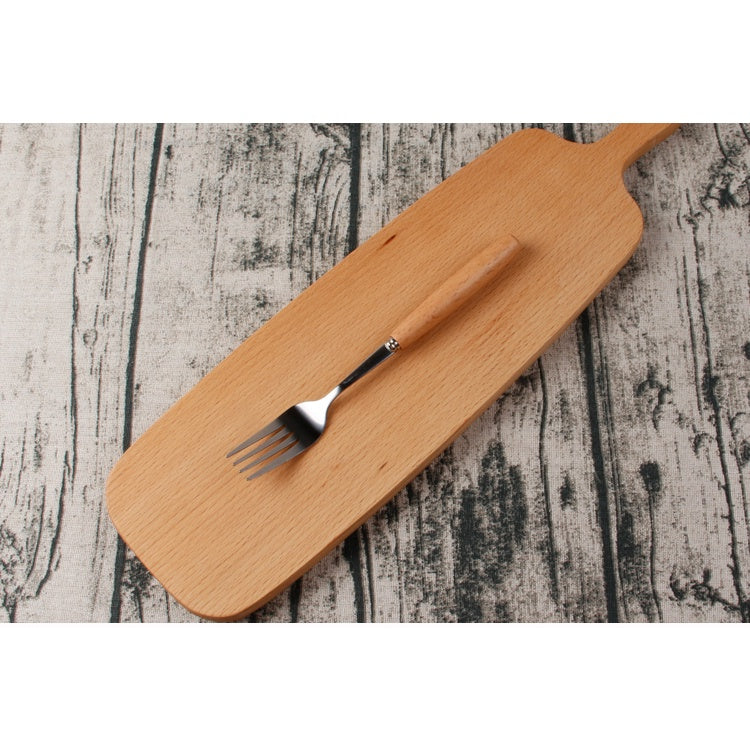 C&C Wooden Handle Fork Spoon Dessert Spoon Table Spoon Dessert Spoon Tableware Cutlery Sudu Tebal Sudu Sup